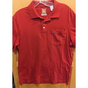Penguin Mens Size Large Classic Fit Polo‎ Shirt Red logo